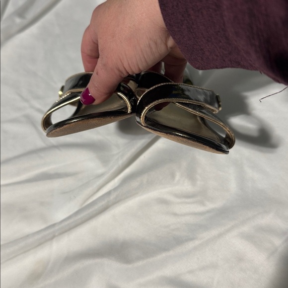 Cole Haan Wedge Sandals Green and Gold Size 5B - Picture 11 of 11